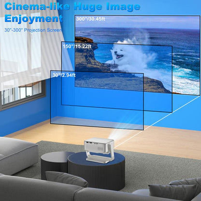 Cheerlux C6C Same Screen Version 1280x720P 180ANSI Bluetooth 5.1 Smart Projector, with Gimbal, US Plug, UK Plug, AU Plug, EU Plug