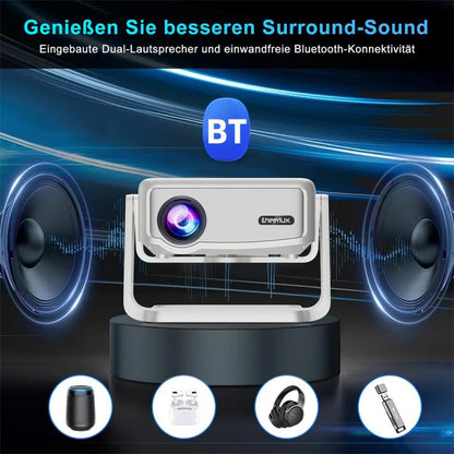 Cheerlux C6C Same Screen Version 1280x720P 180ANSI Bluetooth 5.1 Smart Projector, with Gimbal, US Plug, UK Plug, AU Plug, EU Plug