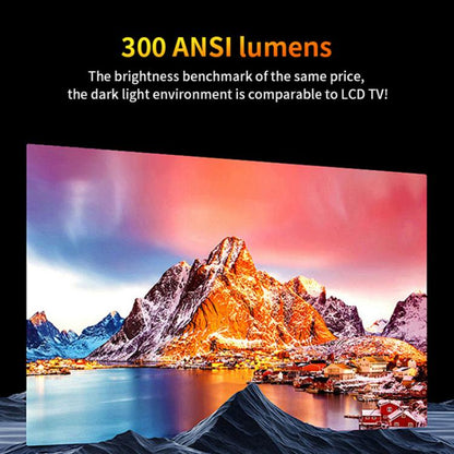Cheerlux E2C Whale OS Version 1920x1080P 300ANSI Smart Projector, US Plug, UK Plug, AU Plug, EU Plug