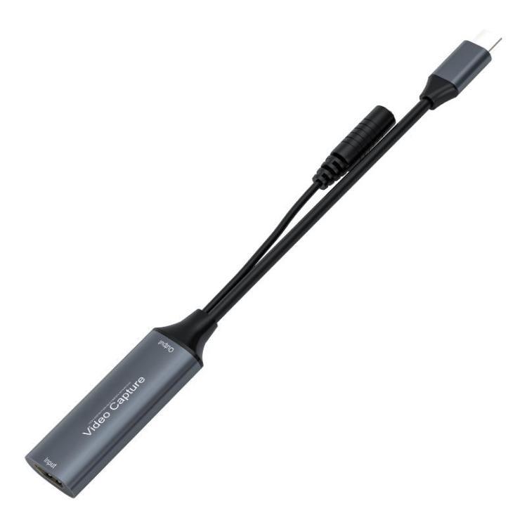 U2 4K 30Hz HDMI to Type-C HD Video Capture Card with Microphone Mixer