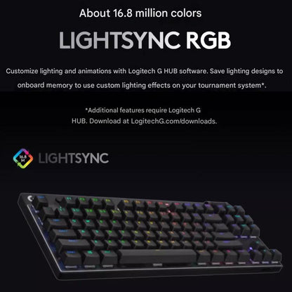 Logitech G PRO X TKL Wireless Gaming Keyboard, GX-T Mechanical Switches