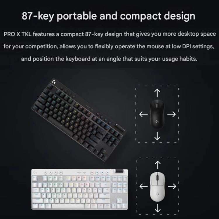 Logitech G PRO X TKL Wireless Gaming Keyboard, GX-T Mechanical Switches