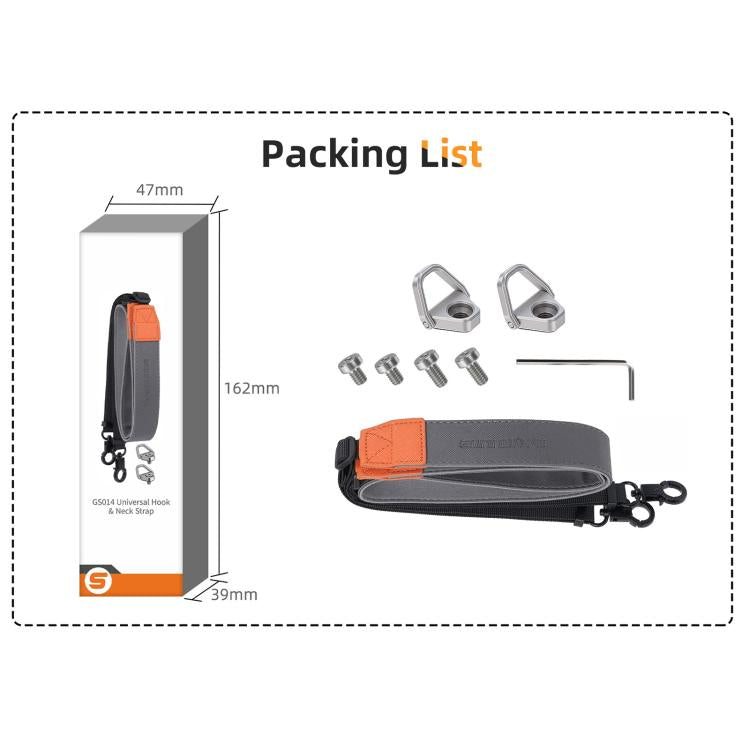 Sunnylife GS014 Multi-Purpose Lanyard with CNC Aluminum Buckle, For DJI RC 2 / 1 / Pro 2 / 1