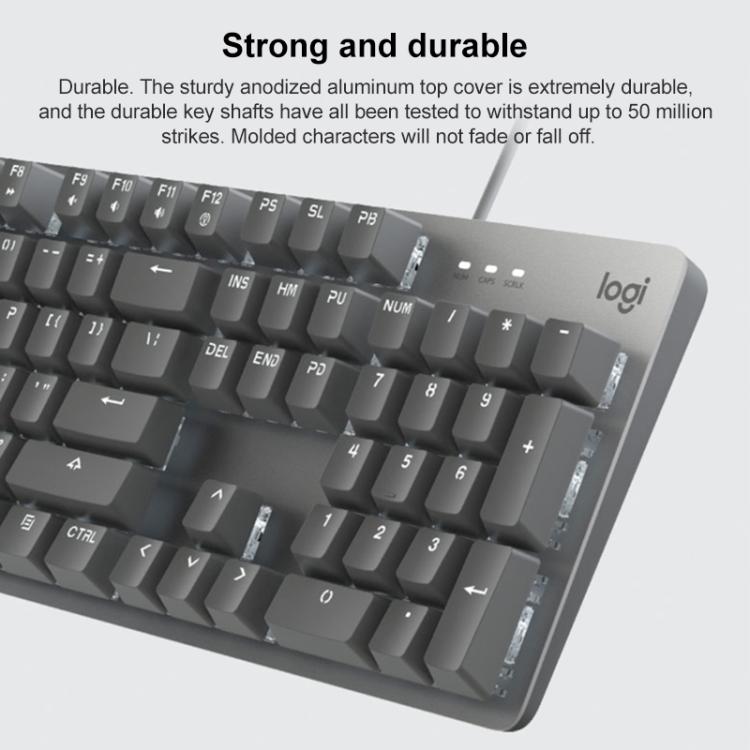 Logitech K845 Backlit Mechanical Wired Keyboard, Cable Length: 1.8m, TTC Brown Axis, TTC Red Axis, TTC Blue Axis