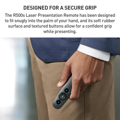 Logitech R500s Laser Wireless Smart Presentation Remote Controller, R500s (Black), R500s (Grey)