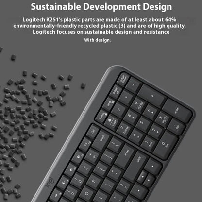 Logitech K251 Wireless Bluetooth Keyboard for Business Laptop Office use, K251