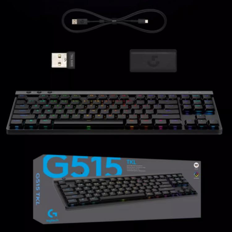 Logitech G515 LIGHTSPEED TKL Wireless Low-Profile Mechanical Gaming Keyboard, GX-L Mechanical Switches