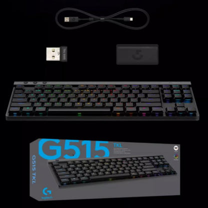 Logitech G515 LIGHTSPEED TKL Wireless Low-Profile Mechanical Gaming Keyboard, GX-L Mechanical Switches