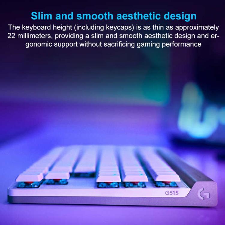 Logitech G515 LIGHTSPEED TKL Wireless Low-Profile Mechanical Gaming Keyboard, GX-T Mechanical Switches
