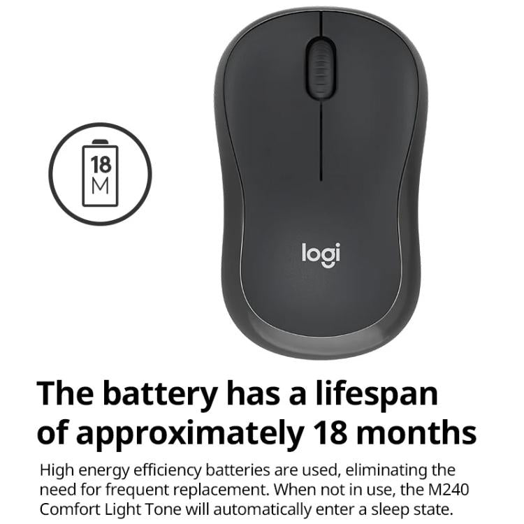 Logitech M240 1000dpi Silent Wireless Bluetooth Mouse, M240