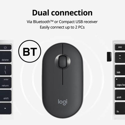 Logitech PEBBLE M350 1000DPI Ultra-Thin Dual-Mode Wireless Bluetooth Mouse
