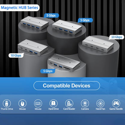 HST-2A2C 4 in 1 USB 3.2 10Gbps Detachable Magnetic Docking Station, HST-2A2C