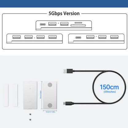 HST-3A1C 4 in 1 USB 3.0 Detachable Magnetic Docking Station, HST-3A1C
