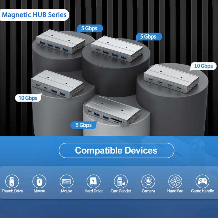 HST-3A1C 4 in 1 USB 3.0 Detachable Magnetic Docking Station, HST-3A1C