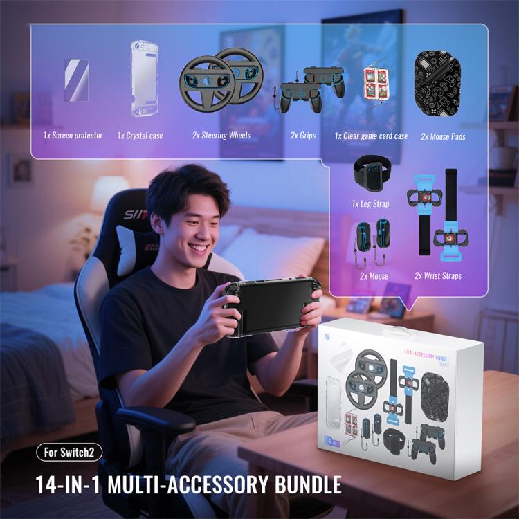 JYS NS2317 14-in-1 Sports Gaming Motion Sensor Controller Set, JYS 14 In 1