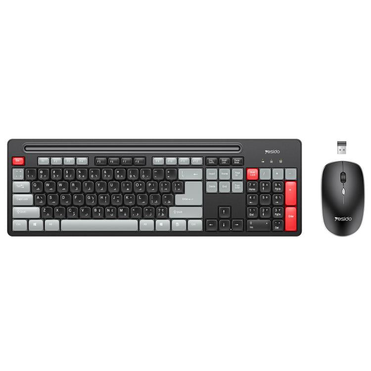 Yesido KB43 2.4G Wireless Keyboard Mouse Set, Arabic Version, English Version