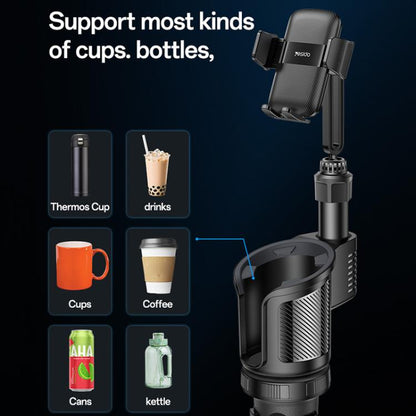 Yesido C273 2 in 1 Car Water Cup Phone Holder, C273