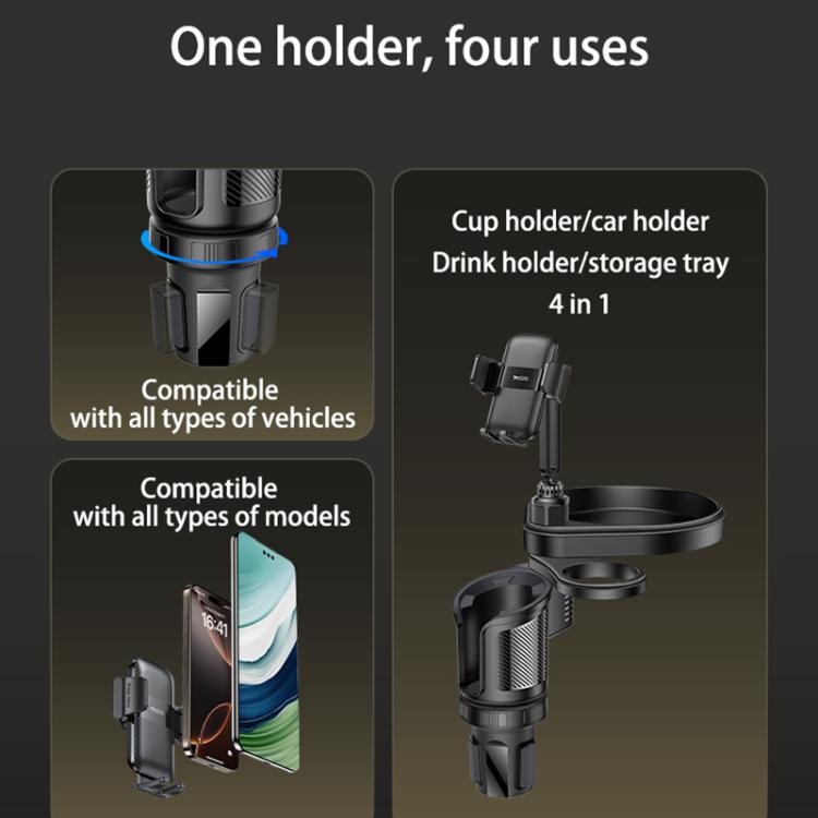 Yesido C274 4 in 1 Car Multi-function Tray Water Cup Phone Holder, C274