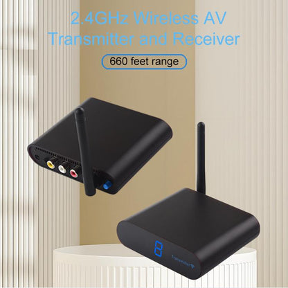 Measy AV220 2.4GHz Wireless Audio / Video Transmitter and Receiver, Distance: 200m, AV220 Black