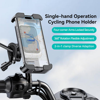 USAMS ZJ082 360-degree Universal Ball Motocycle Cycling Phone Holder, ZJ082