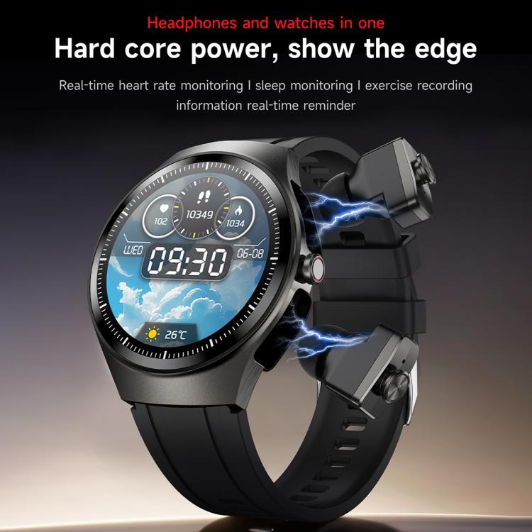 F39 1.43 inch AMOLED Screen 2 in 1 Bluetooth Earphone Smart Watch, Support Bluetooth Call / NFC