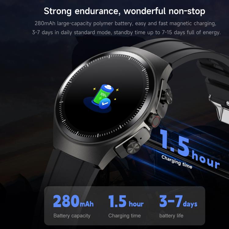 F39 1.43 inch AMOLED Screen 2 in 1 Bluetooth Earphone Smart Watch, Support Bluetooth Call / NFC