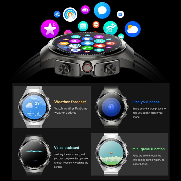 F39 1.43 inch AMOLED Screen 2 in 1 Bluetooth Earphone Smart Watch, Support Bluetooth Call / NFC