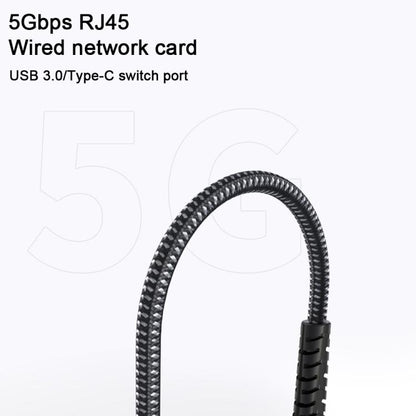 USB -C / Type-C Elbow to RJ45 Aluminum Alloy Shell Ethernet HUB Adapter, Type-C Elbow to RJ45