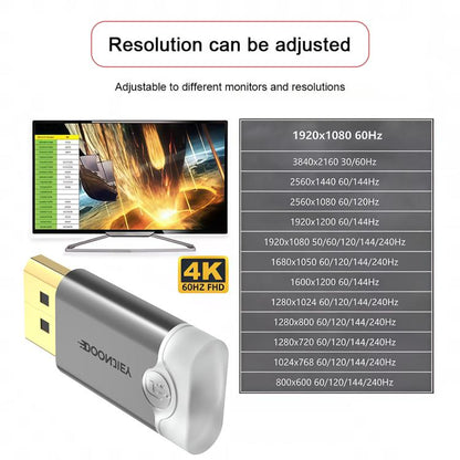 DOONJIEY DisplayPort Interface Graphics Card Spoofer Display Emulator Virtual Monitor with Indicator Light, DisplayPort Interface