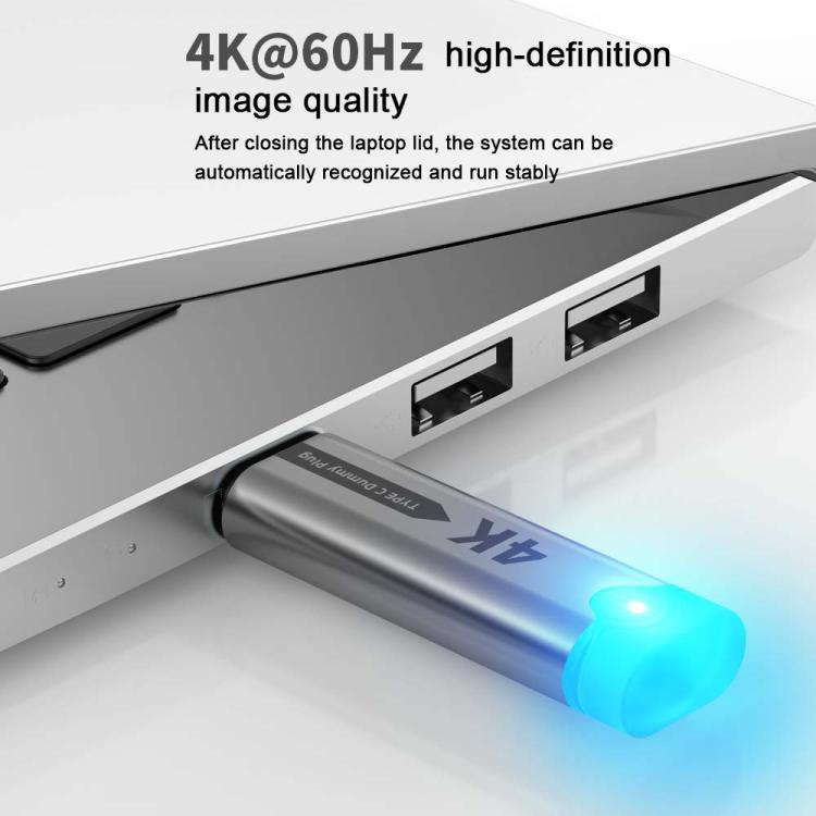 DOONJIEY USB-C / Type-C Interface Graphics Card Spoofer Virtual Monitor with Indicator Light, Type-C Interface