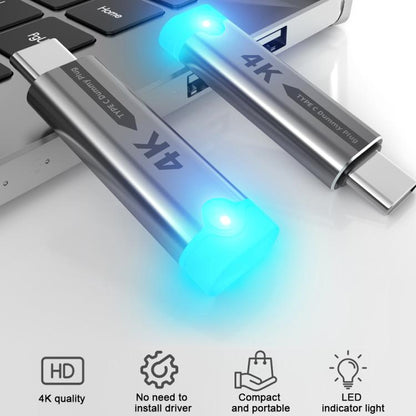DOONJIEY USB-C / Type-C Interface Graphics Card Spoofer Virtual Monitor with Indicator Light, Type-C Interface