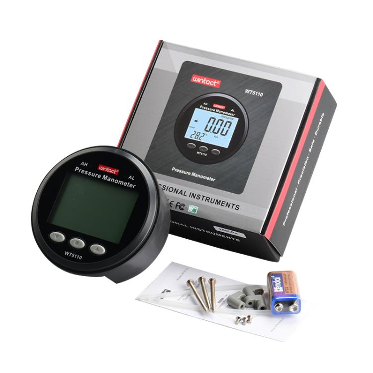 Wintact Portable Hight Precision Pressure Manometer with Temperature Compensation, WT5110 / 2.5Kpa, WT5110 / 5Kpa, WT5110 / 10Kpa, WT5110 / 50Kpa, WT5110 / 100Kpa