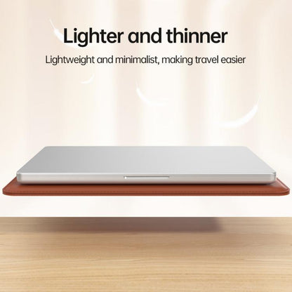 Handle Portable Laptop Briefcase PU Leather Laptop Sleeve with Foldable Stand, For 13 / 14 inch, For 15 / 16.1 inch