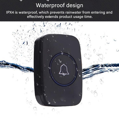 CACAZI A10 300m Long Range No Battery Waterproof LED Light Smart Wireless Doorbell, US Plug, UK Plug