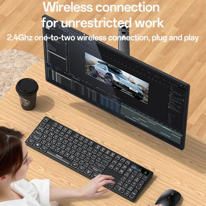 Yesido KB42 2.4G Business Wireless Keyboard Mouse Set, Arabic Version, English Version