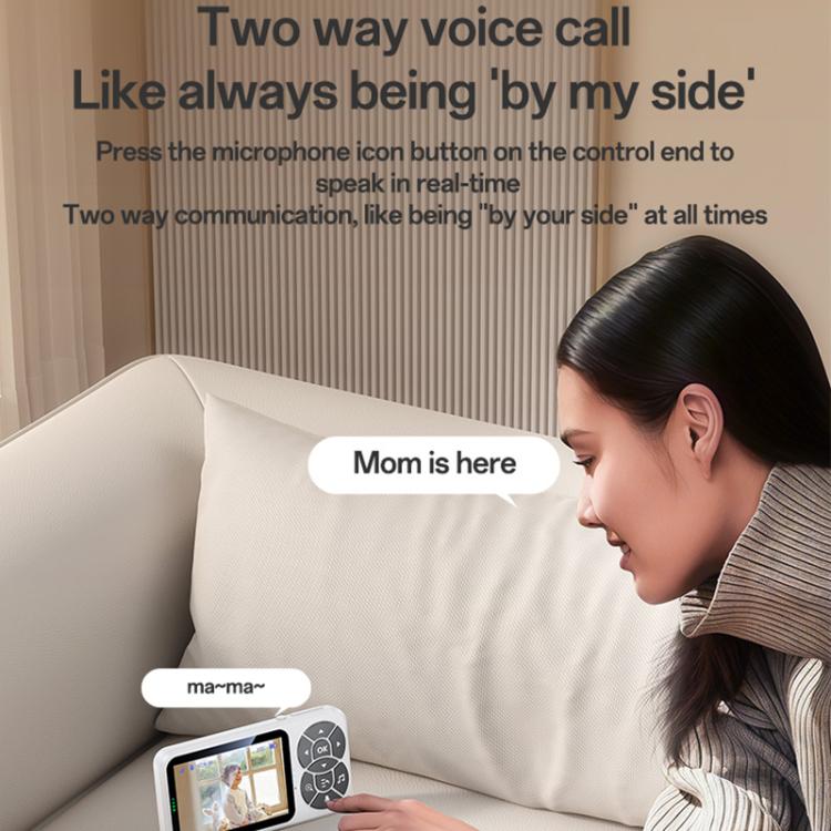 Yesido KM26 3.5 inch TFT screen 2.4G Baby Monitor Care Camera, Plug: UK Plug, KM26