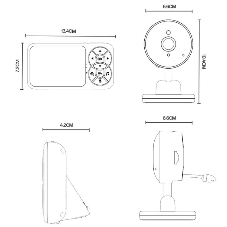 Yesido KM26 3.5 inch TFT screen 2.4G Baby Monitor Care Camera, Plug: UK Plug, KM26