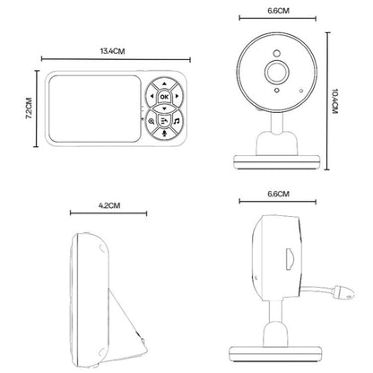 Yesido KM26 3.5 inch TFT screen 2.4G Baby Monitor Care Camera, Plug: UK Plug, KM26
