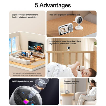 Yesido KM26 3.5 inch TFT screen 2.4G Baby Monitor Care Camera, Plug: UK Plug, KM26