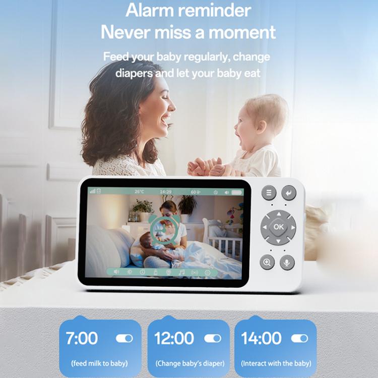 Yesido KM28 5 inch LCD Screen 2.4G WiFi Baby Monitor Care Camera, Plug: UK Plug, KM28