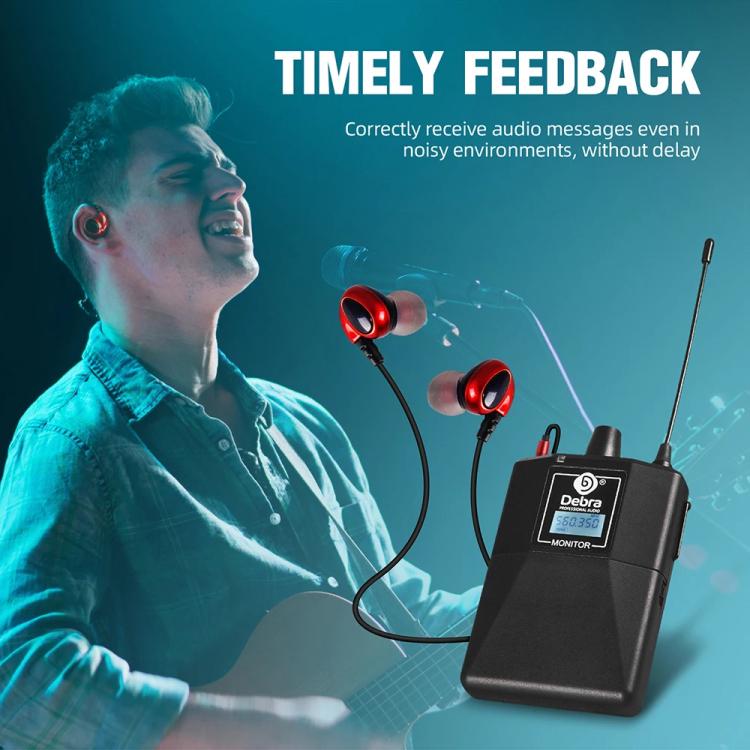 DEBRA ER-102 Wireless Audio Return Monitoring Receiver + Earphones, 1RX