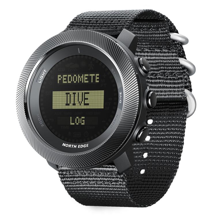 NORTH EDGE APACHE-D Outdoor Waterproof Men Multi-Function Nylon Strap Smart Sports Watch