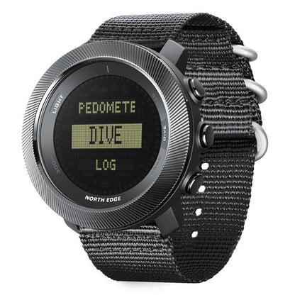 NORTH EDGE APACHE-D Outdoor Waterproof Men Multi-Function Nylon Strap Smart Sports Watch
