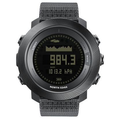NORTH EDGE APACHE-D Outdoor Waterproof Men Multi-Function Nylon Strap Smart Sports Watch