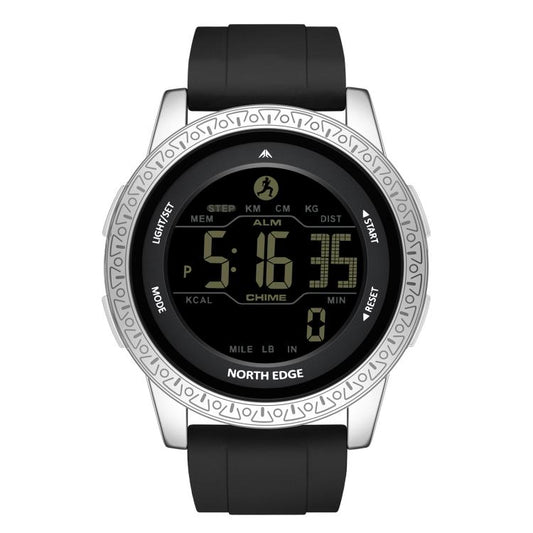 NORTH EDGE APOLLO Outdoor Waterproof Men Multi-Function Silicone Strap Smart Sports Watch