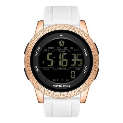 NORTH EDGE APOLLO Outdoor Waterproof Men Multi-Function Silicone Strap Smart Sports Watch