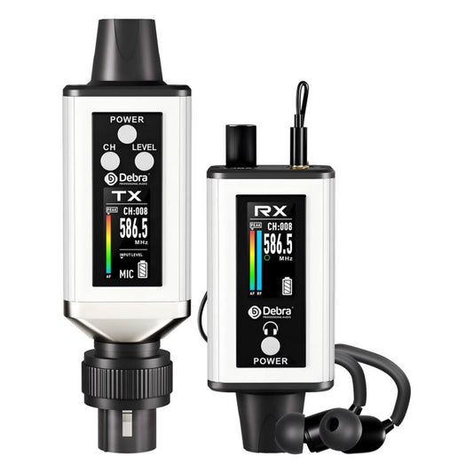 DEBRA EMX-1 XLR Adapter Portable Wireless Monitor System Transmitter & Receiver, TX & RX