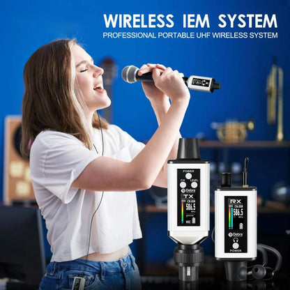 DEBRA EMX-1 XLR Adapter Portable Wireless Monitor System Transmitter & Receiver, TX & RX