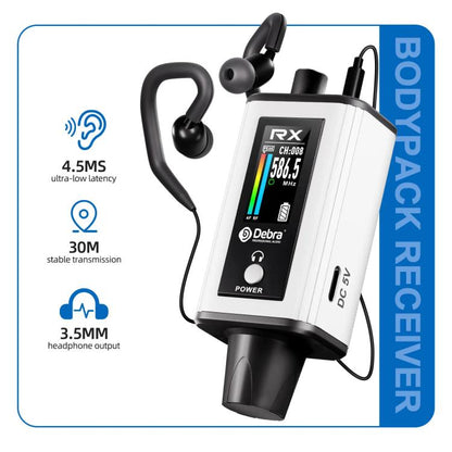 DEBRA EMX-1 XLR Adapter Portable Wireless Monitor System Transmitter & Receiver, TX & RX