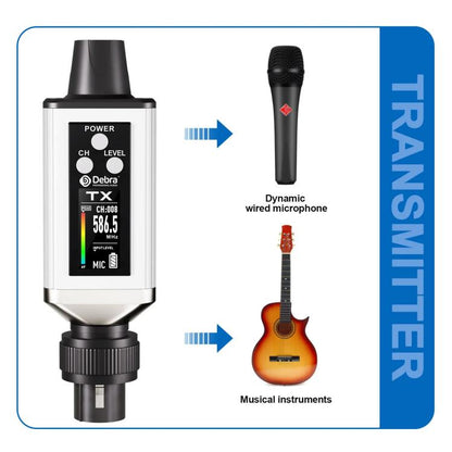 DEBRA EMX-1 XLR Adapter Portable Wireless Monitor System Transmitter & Receiver, TX & RX